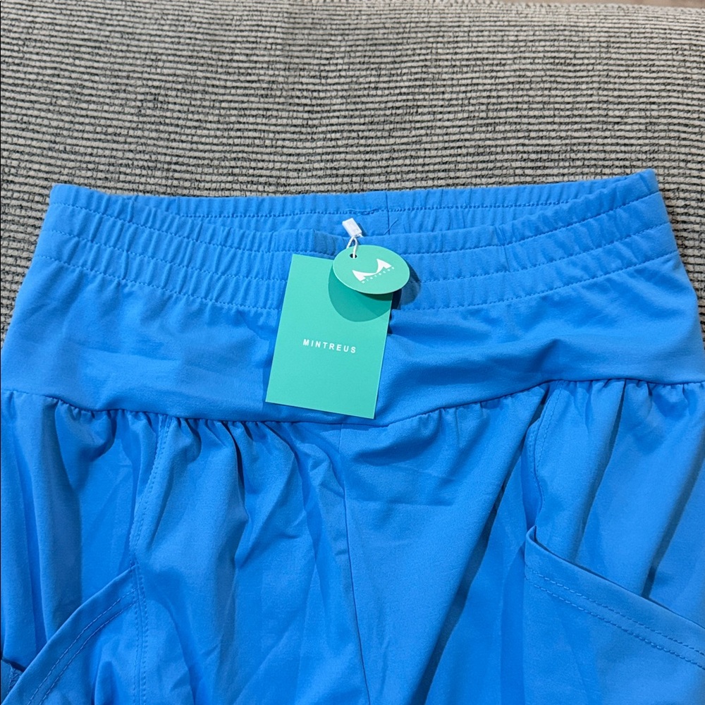 NWT Women's Blue Wide Yoga Harlem Jogger Baddie Comfy Super Cute Soft Stylish - Picture 6 of 6
